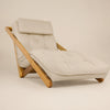Poltrona New York Reclin�vel Solteiro Sala de Estar Madeira Pinus Sarja Bege