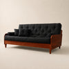 Sof� Cama Casal Futon D33 Paris II  Acquablock Madeira Maci�a Imbuia - Cor Preto