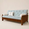 Sof� Cama Casal Futon Paris New II Ripado Acquablock em Madeira Maci�a Imbuia - Cor Listrado