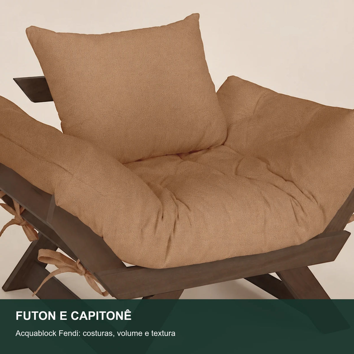 Poltrona Jap�o Acquablock Madeira Pinus Imbuia - Fendi - detalhe-capitone