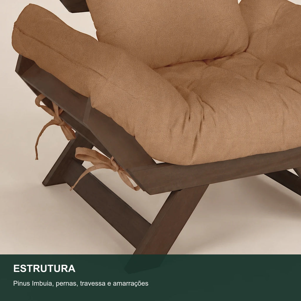 Poltrona Jap�o Acquablock Madeira Nobre Imbuia - Fendi - detalhe-estrutura