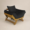 Poltrona Jap�o Acquablock Madeira Pinus Mel - Preto