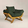 Poltrona Jap�o Sarja Madeira Pinus Mel - Verde