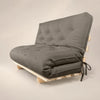 Sofa Cama Casal Futon Oriental Madeira Maci�a Sarja Cinza