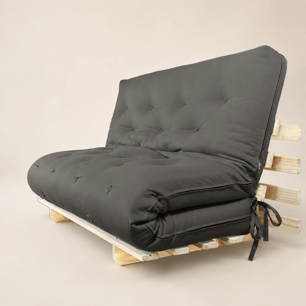 Sofa Cama Futon Casal Tokio D33 Madeira Maci�a Acquablock Chumbo