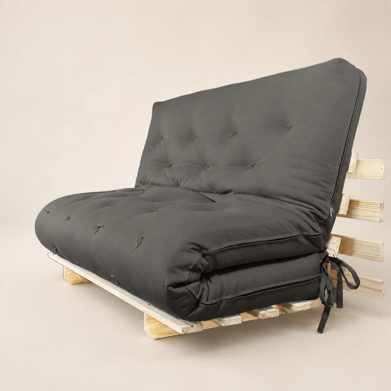 Sofa Cama Futon Casal Tokio Madeira Maci�a Acquablock Chumbo