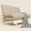 Sofa Cama Futon Casal Tokio Madeira Maci�a Sarja Bege