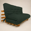 Sof� Cama Futon Oriental King Madeira Pinus Cor Mel Maci�a Sarja Verde Militar