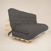 Sofa Cama Futon Oriental King Madeira Pinus Sem Pintura Acquablock Chumbo