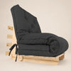 Sofa Cama Solteiro Futon Dobr�vel - Madeira Natural Acquablock Chumbo