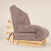 Sofa Cama Solteiro Futon Dobr�vel - Madeira Natural Acquablock Fendi