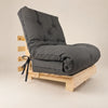 Sofa Cama Solteiro Tokio Futon Dobr�vel - Madeira Natural Acquablock Chumbo